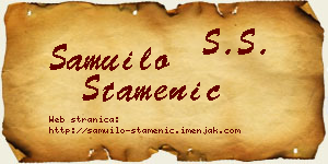 Samuilo Stamenić vizit kartica